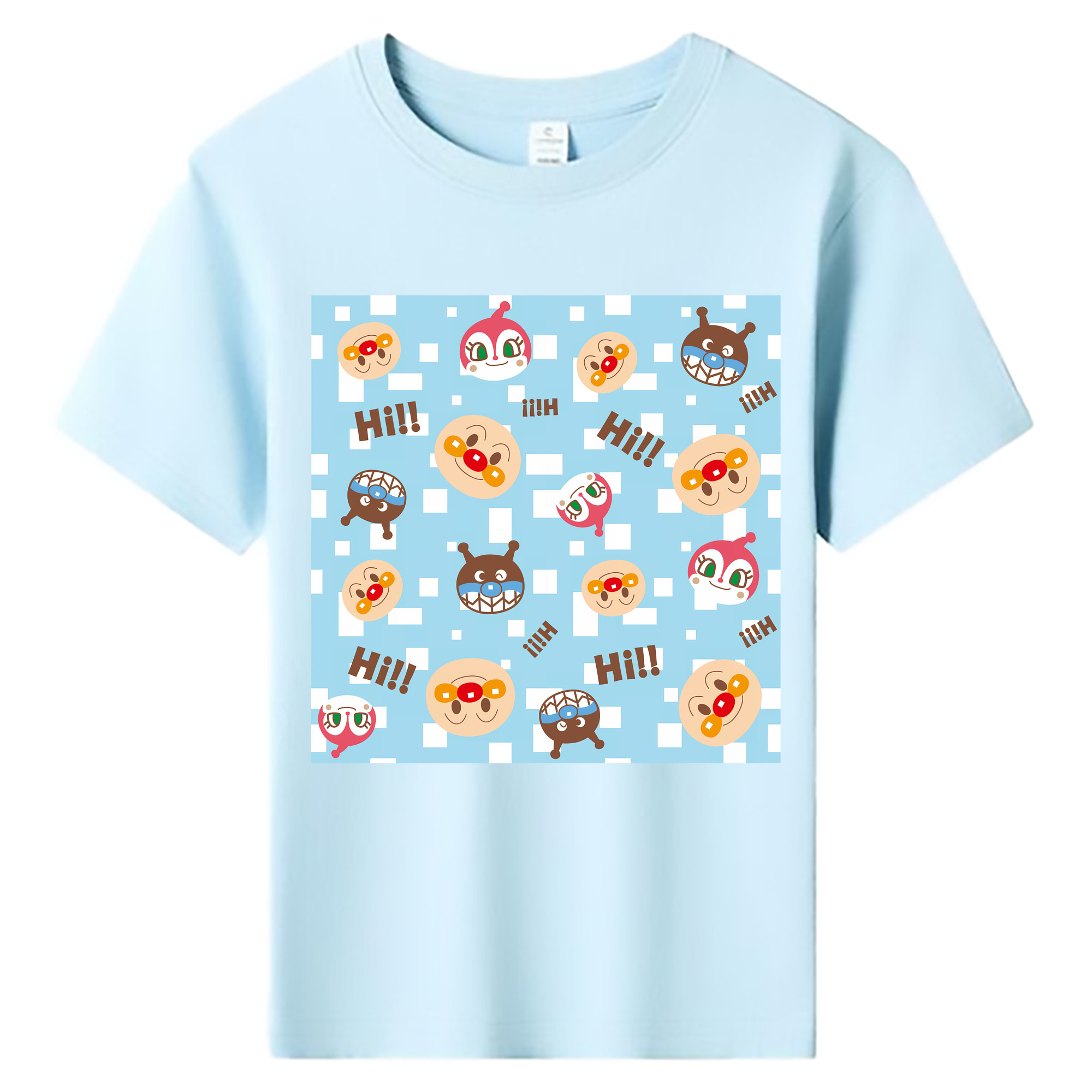 （画像用） アンパンマン Anpanman 綿100％キッズTシャツ（フロントプリント）